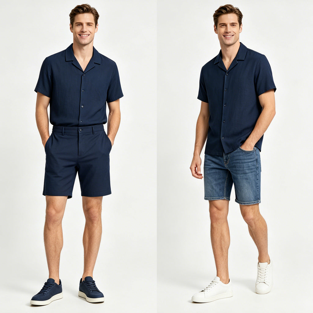 STFD701-6 Lengtang Daily Casual Shortsleeves Shirts