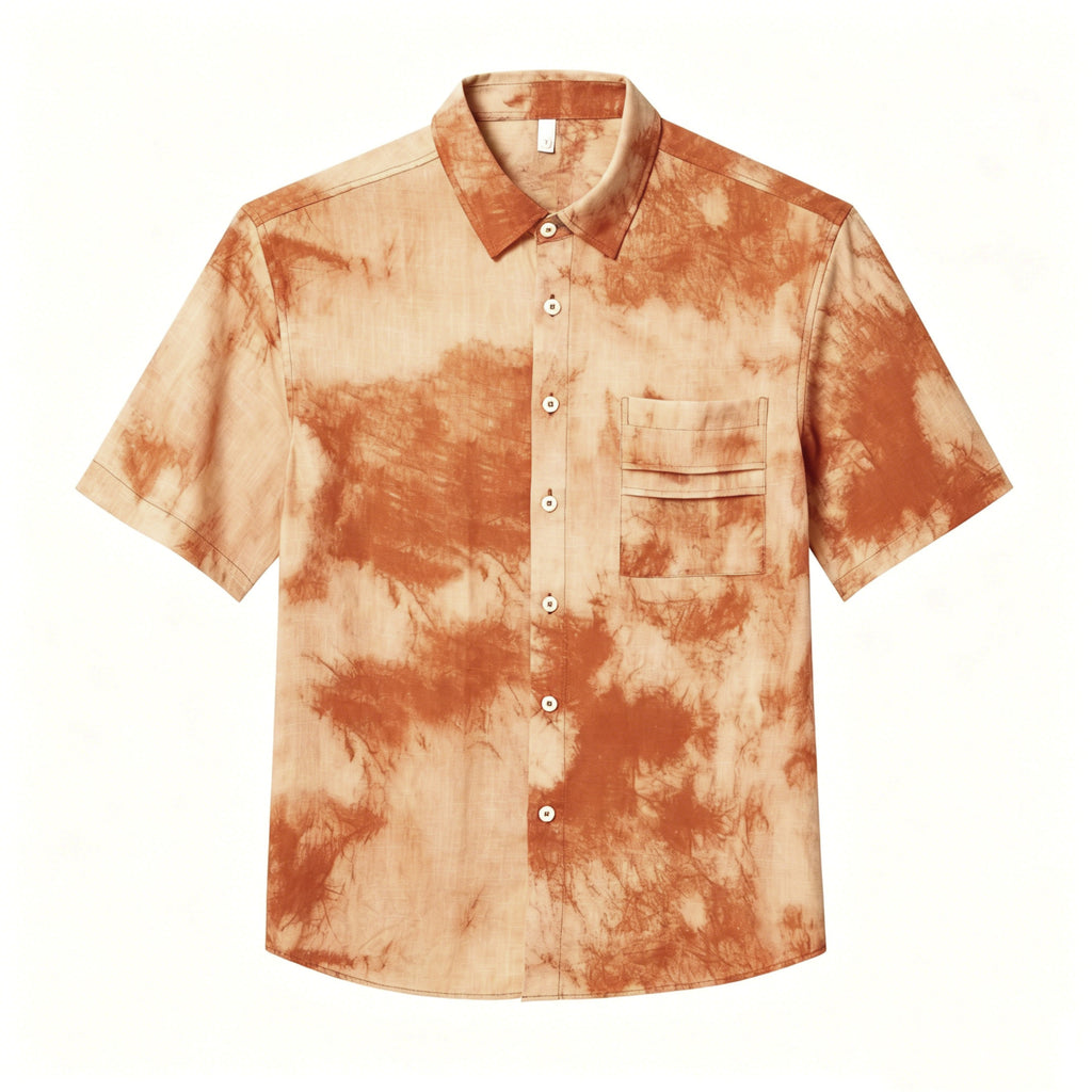STBKD85326 Lengtang Printed Resort Style Shortsleeves Shirts