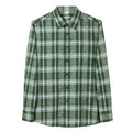 LETANG Premium Men's 100%Cotton Yarn-Dyed Jacquard Plaid Shirt