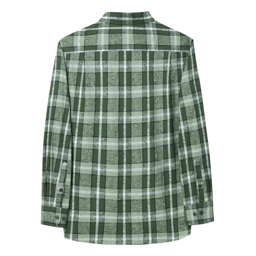 LETANG Premium Men's 100%Cotton Yarn-Dyed Jacquard Plaid Shirt