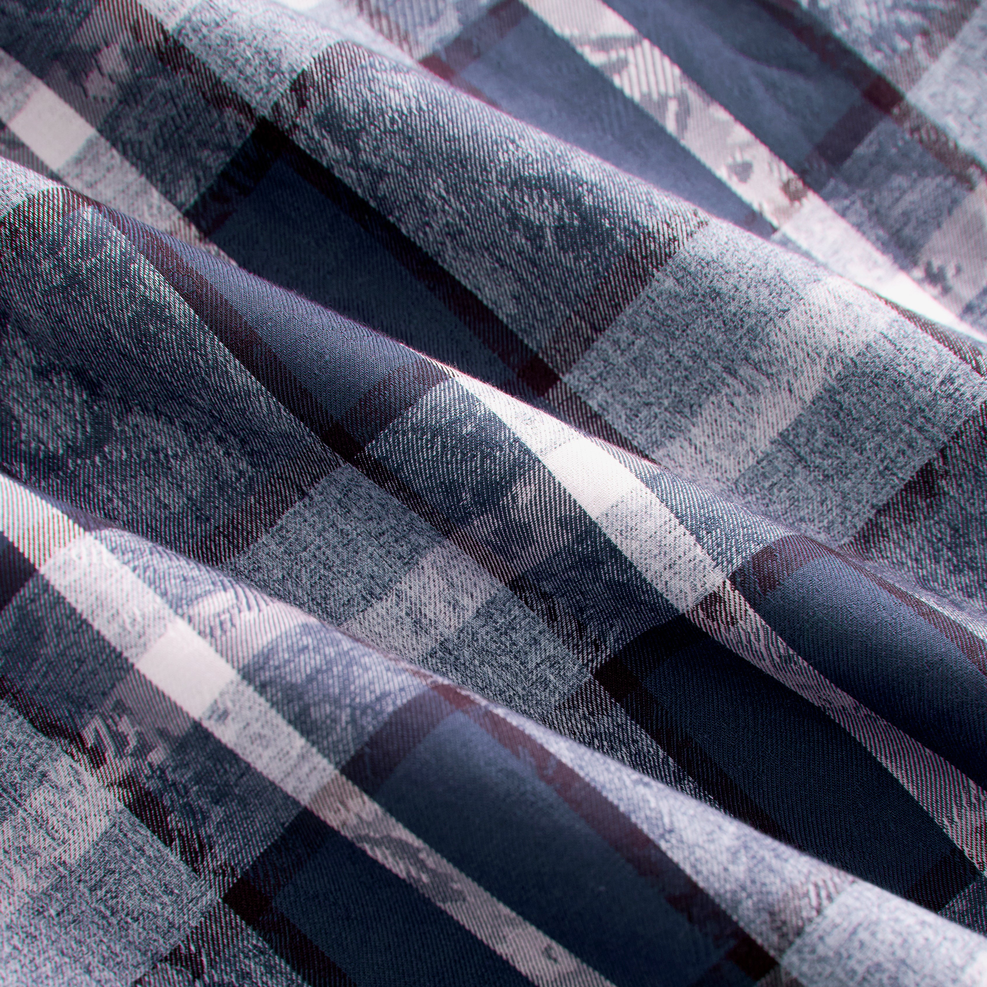 LETANG Premium Men's 100%Cotton Yarn-Dyed Jacquard Plaid Shirt