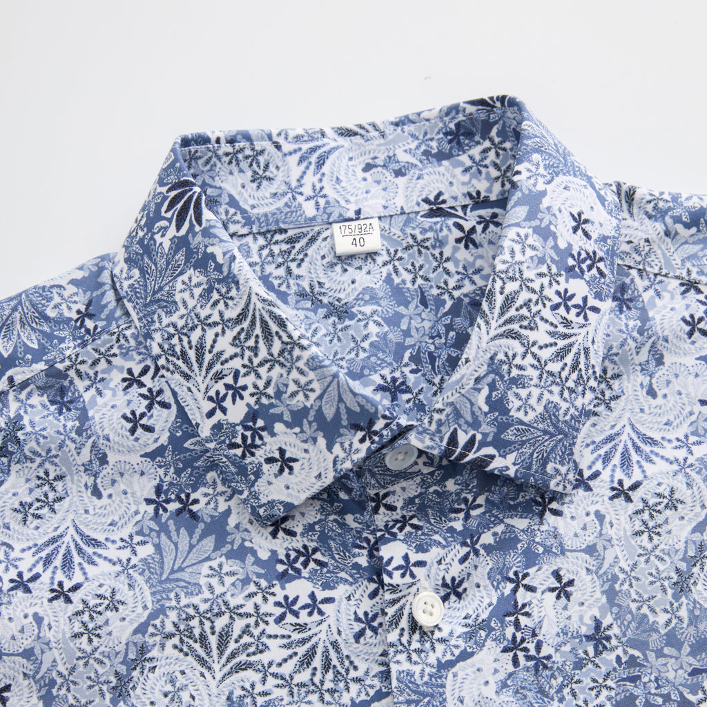 STFDESQ8056 Lengtang Printed Resort Style Shortsleeves Shirts