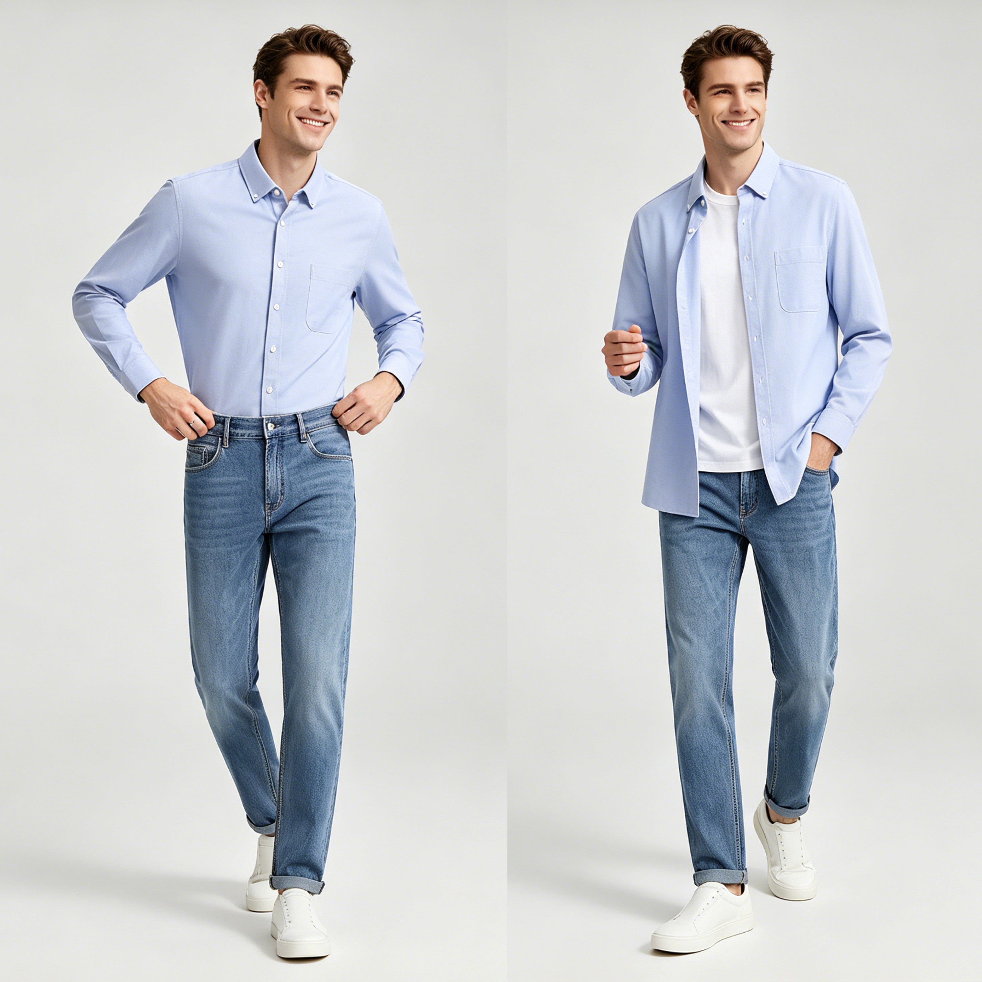 STFD001 Lengtang Daily Casual Longsleeves Shirts