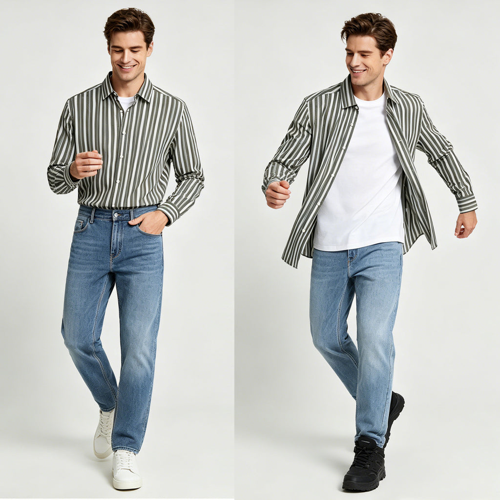 STFD701-8 Lengtang Daily Casual Longsleeves Shirts