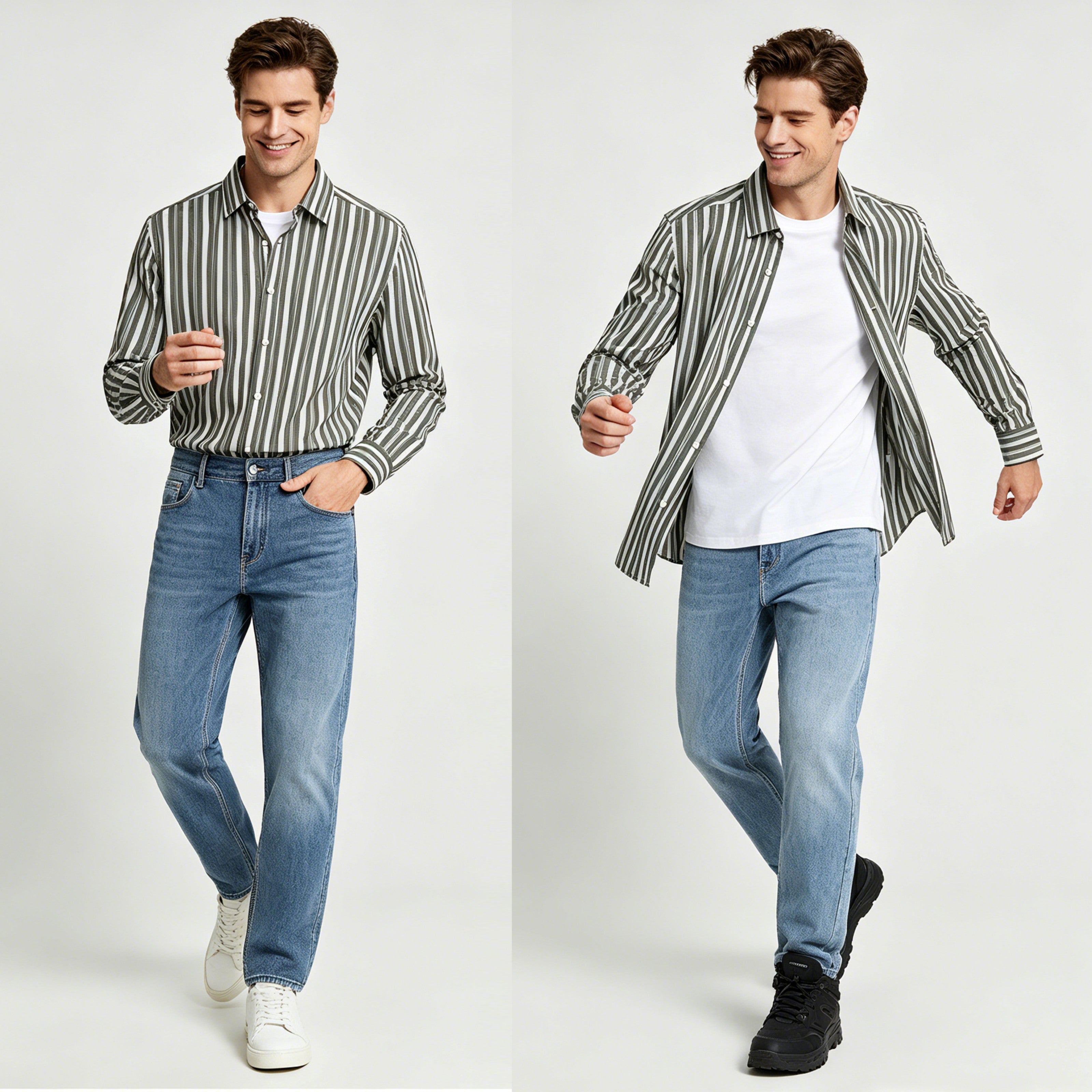 STFD701-8 Lengtang Daily Casual Longsleeves Shirts