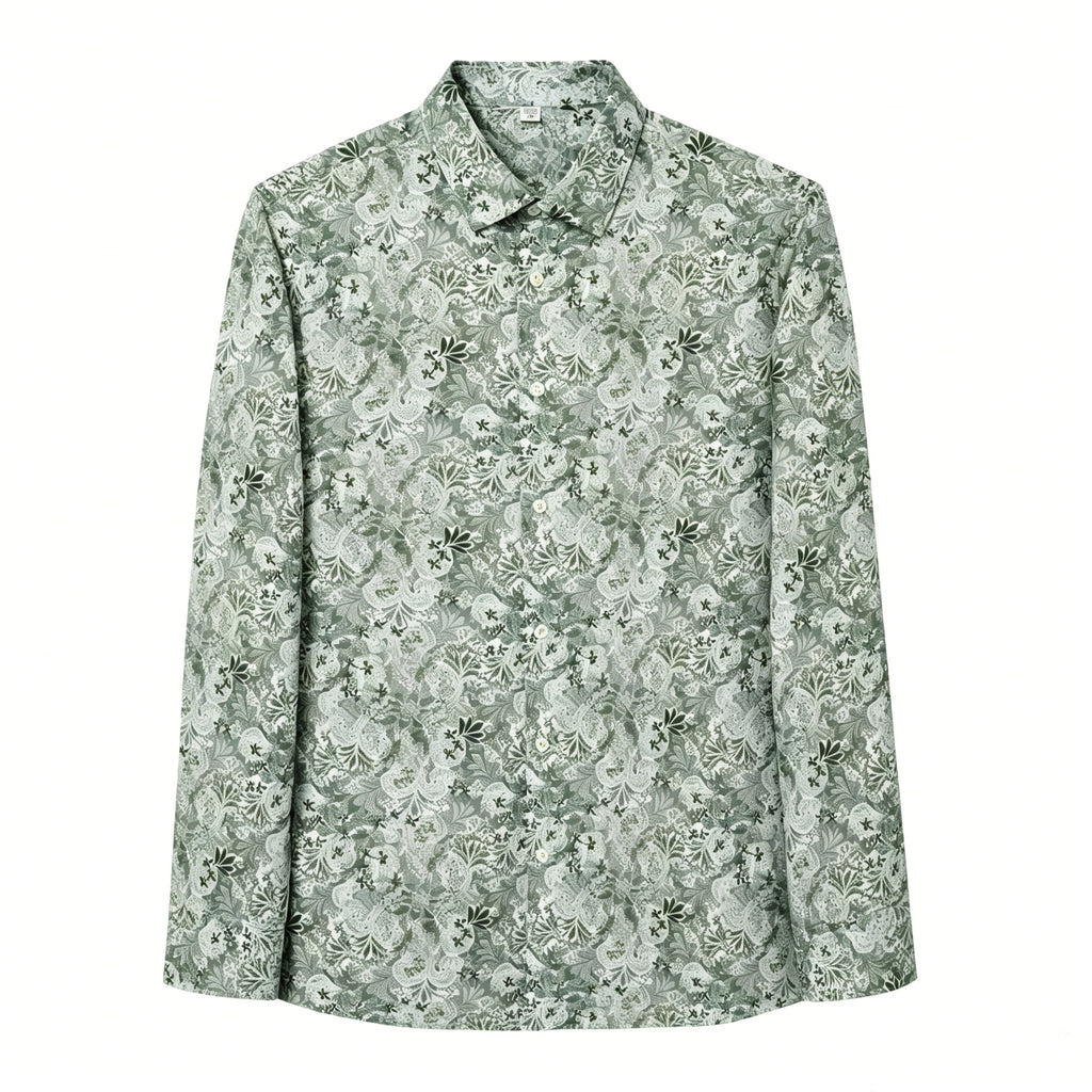 STFDESQ8056 Lengtang Printed Resort Style Shortsleeves Shirts