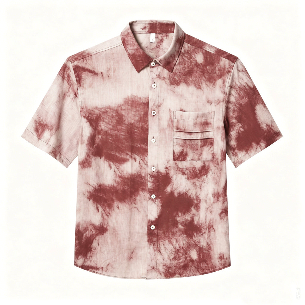 STBKD85326 Lengtang Printed Resort Style Shortsleeves Shirts