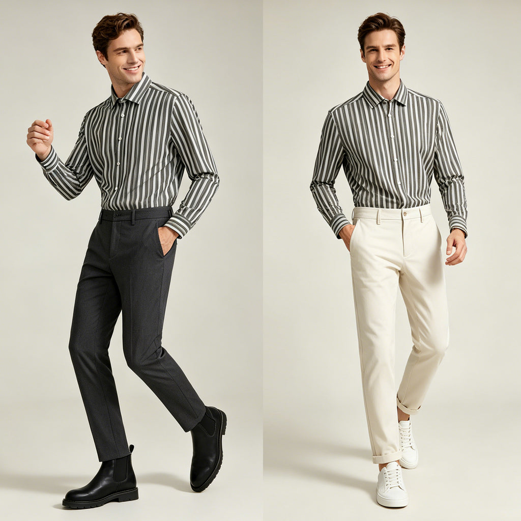 STFD701-8 Lengtang Daily Casual Longsleeves Shirts