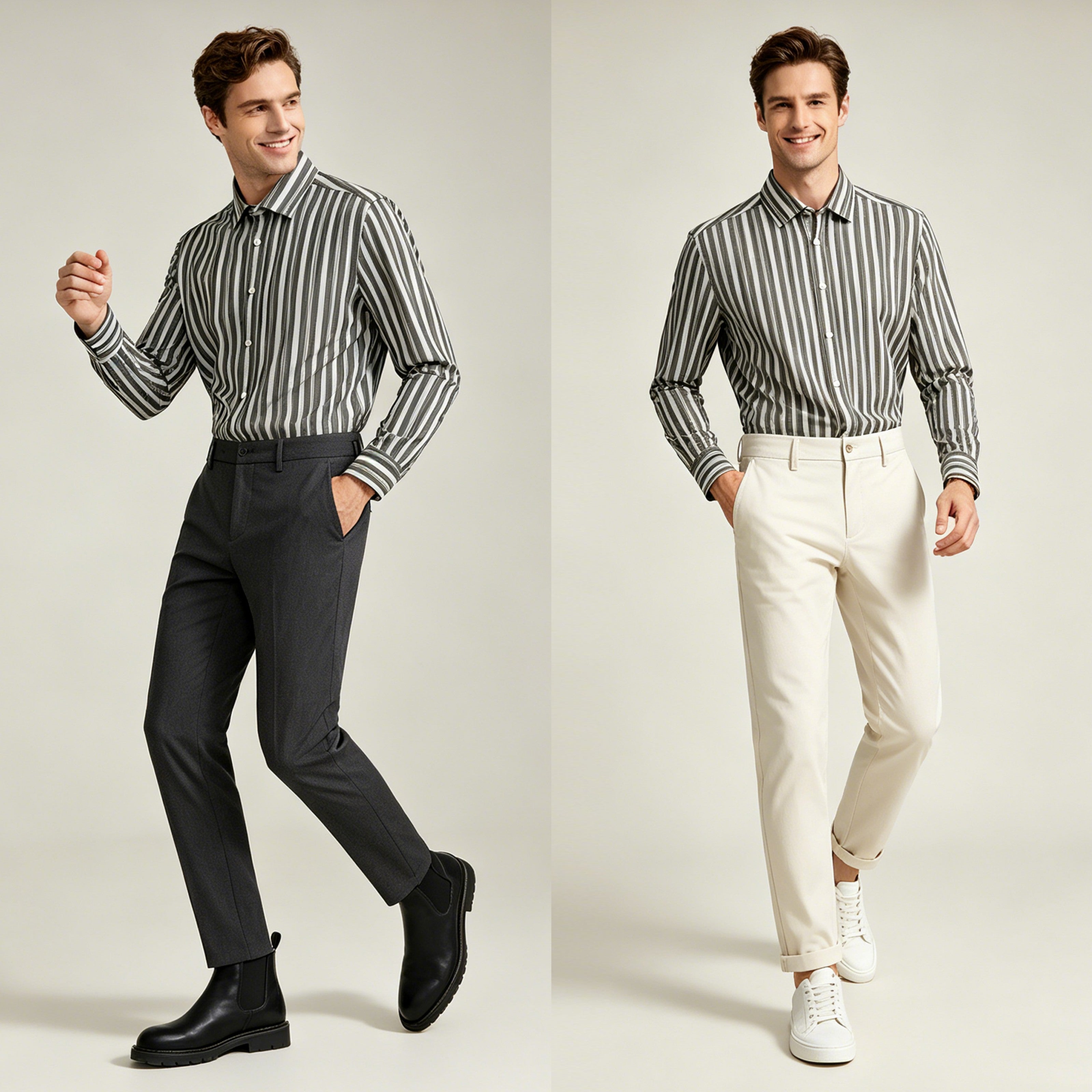 STFD701-8 Lengtang Daily Casual Longsleeves Shirts