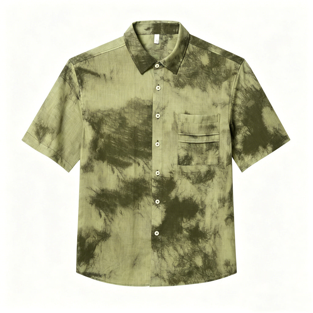 STBKD85326 Lengtang Printed Resort Style Shortsleeves Shirts