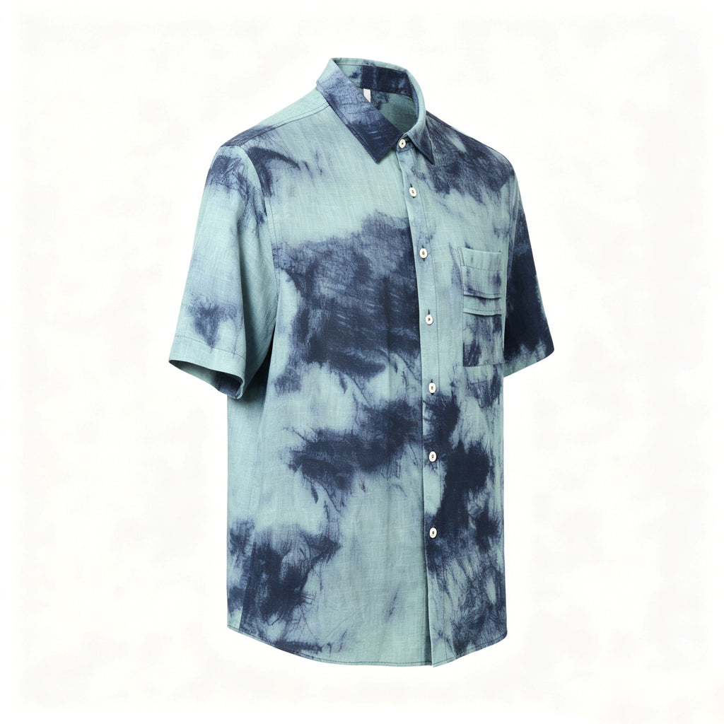 STBKD85326 Lengtang Printed Resort Style Shortsleeves Shirts
